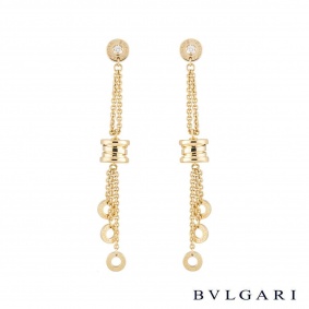 Bvlgari Yellow Gold Diamond B.Zero1 Earrings